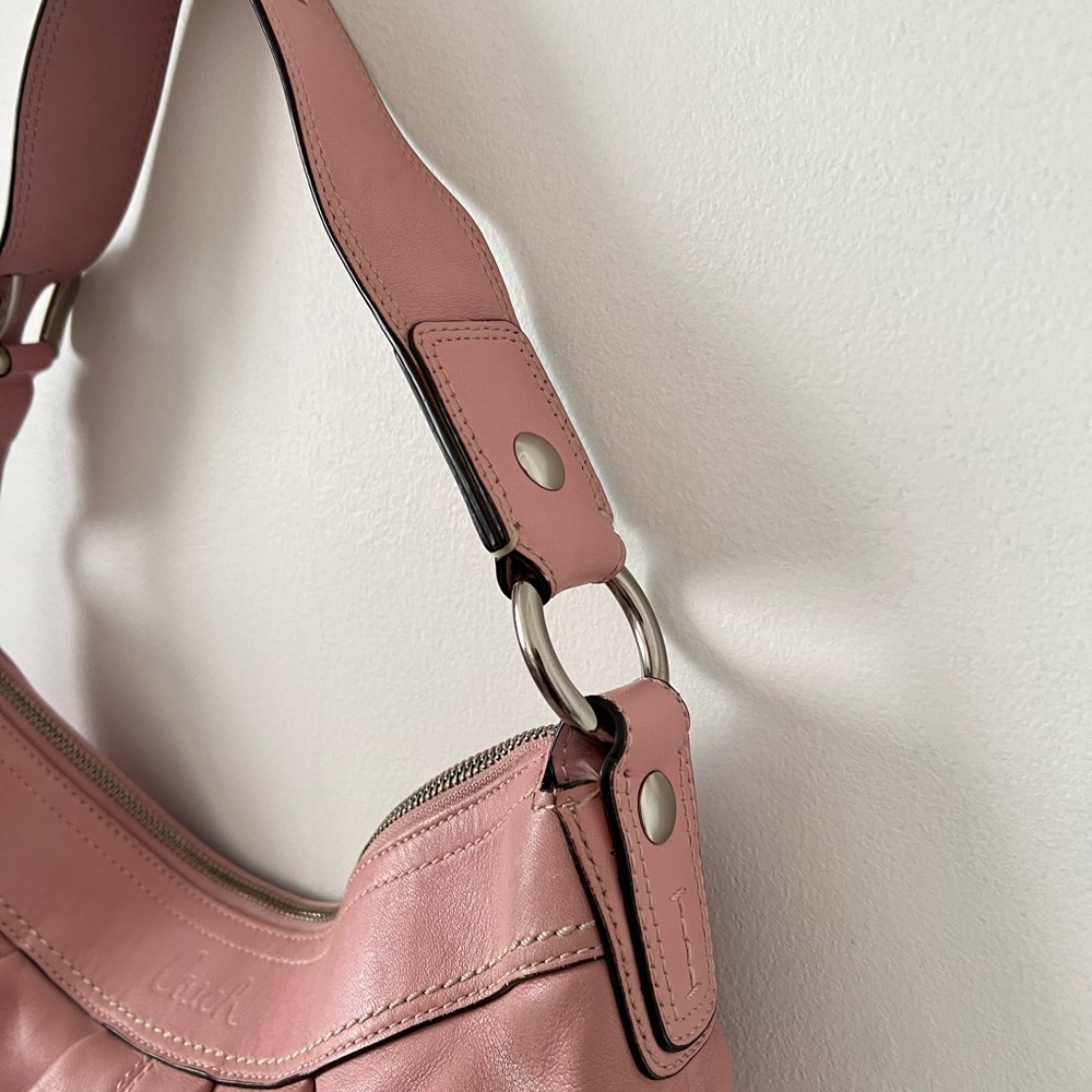 Coach Pink Leather Hobo Bag - Picture 10 of 10